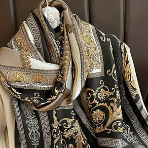 Elegant Black and Gold Scarf